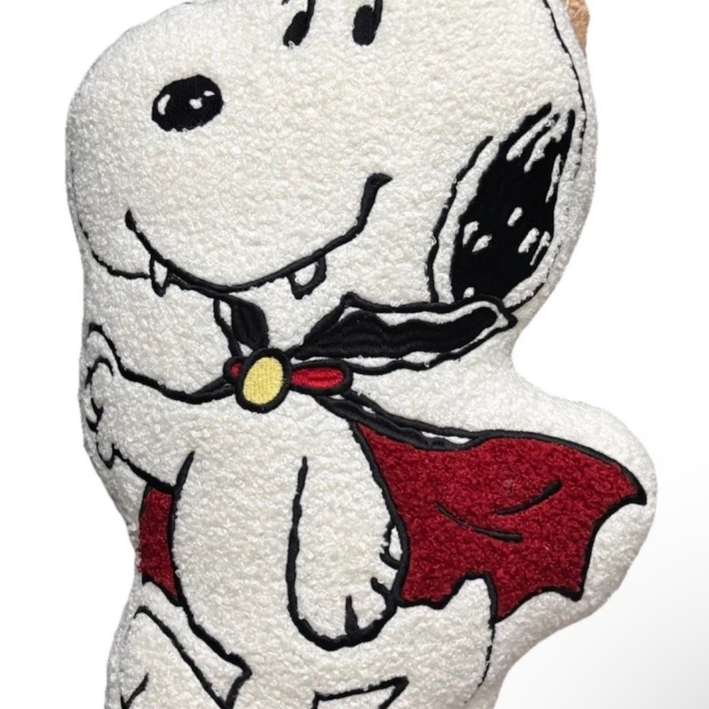 Peanuts Snoopy Halloween Vampire Dracula Sherpa 17" Plush Character Pillow NEW
